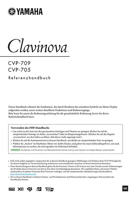 yamaha雅马哈CVP-709_705 Reference Manual